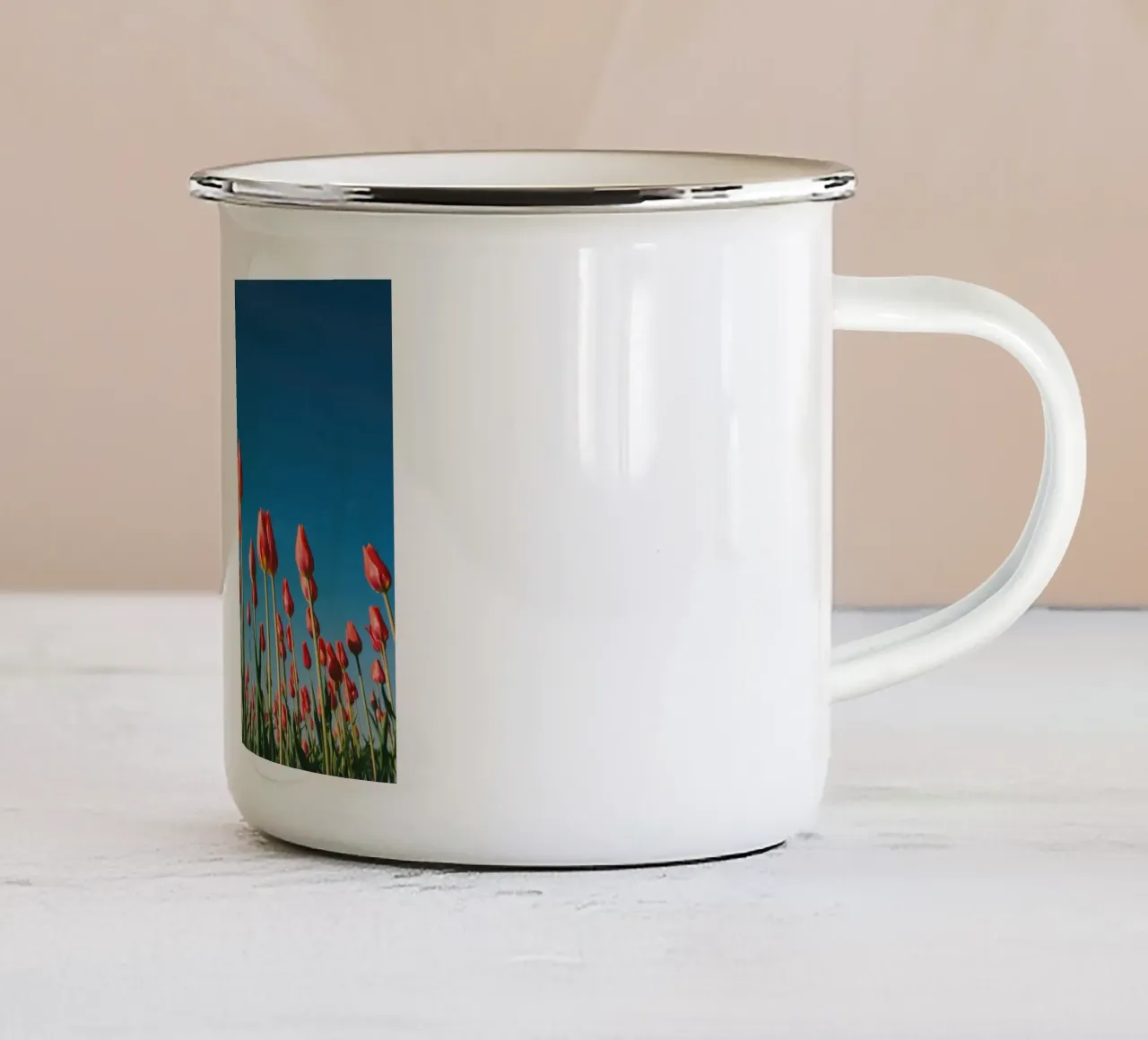 stems green leaves tazza in smalto da cofa home