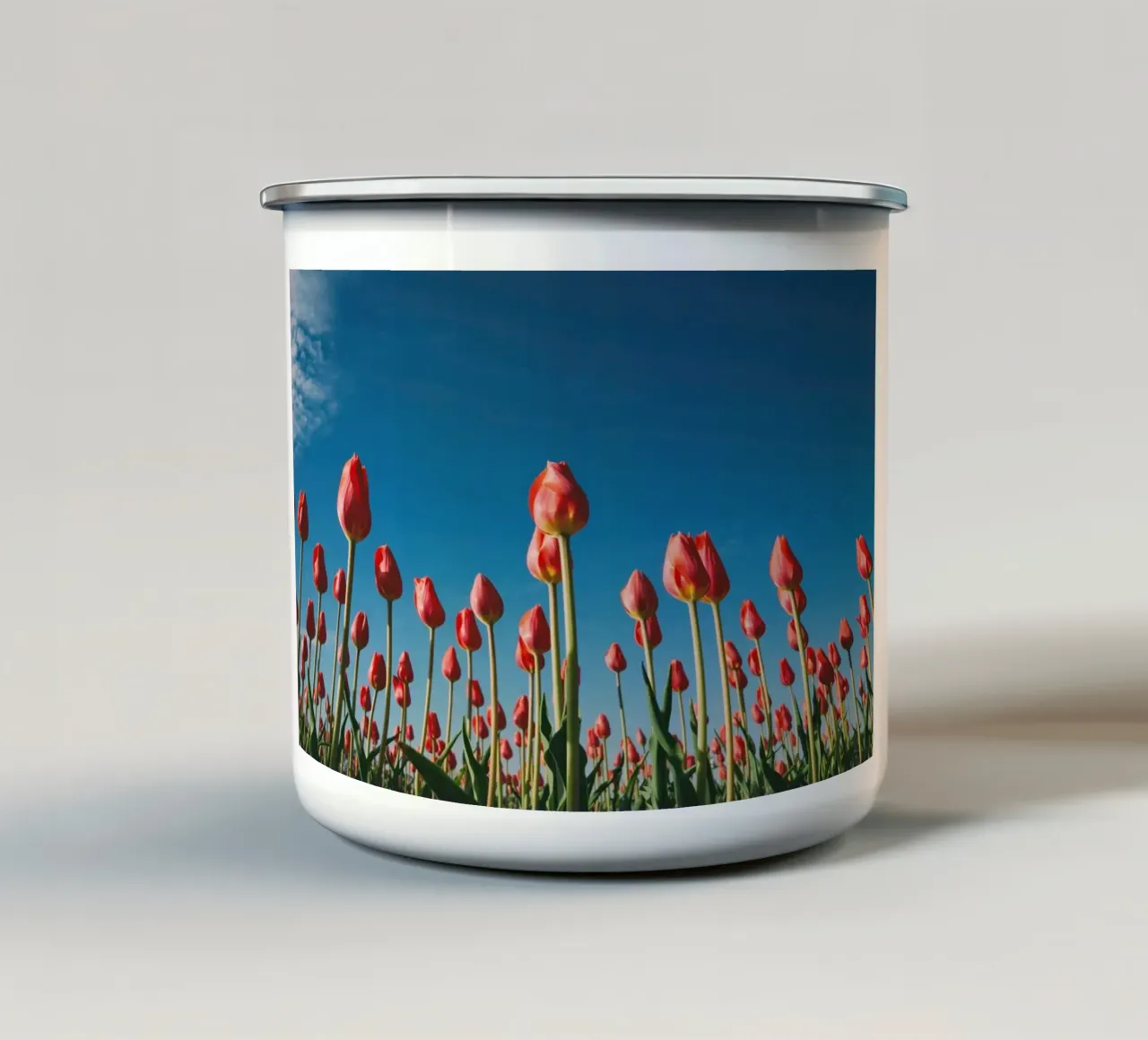 stems green leaves tazza in smalto da cofa home