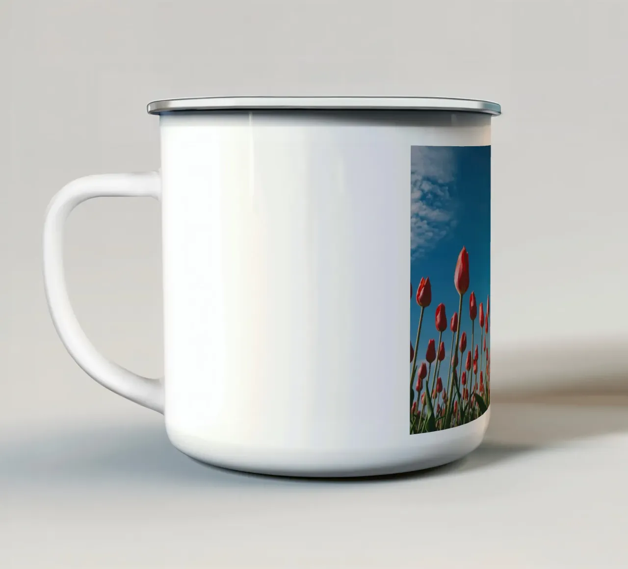 stems green leaves tazza in smalto da cofa home