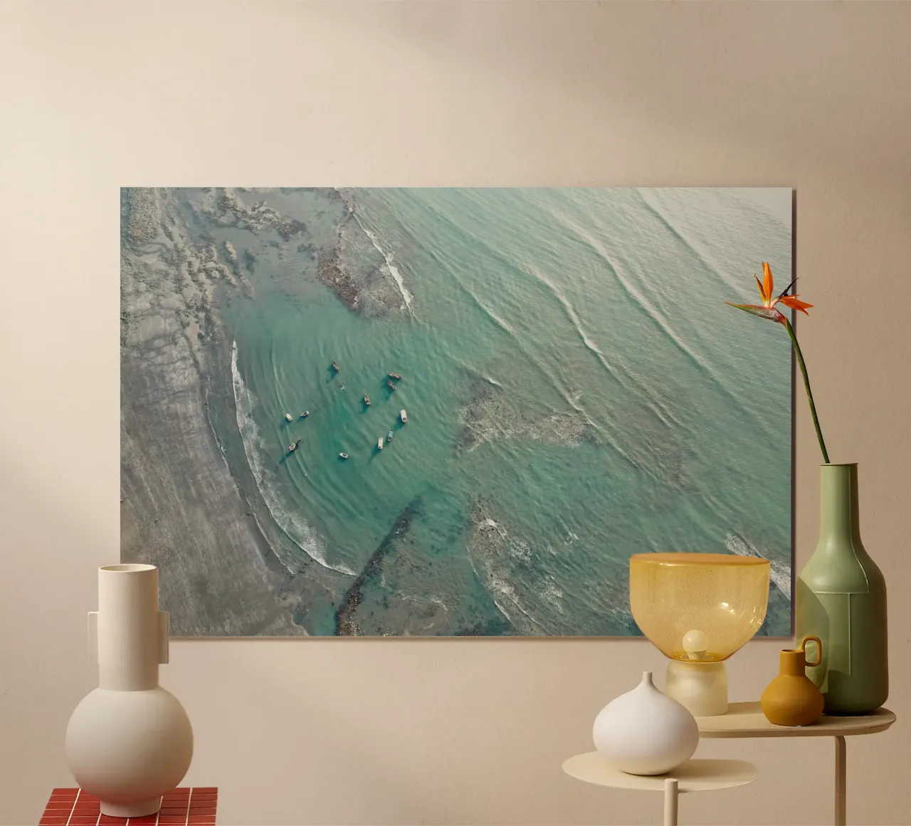 surf horizon poster with plastic frame by Horsire
