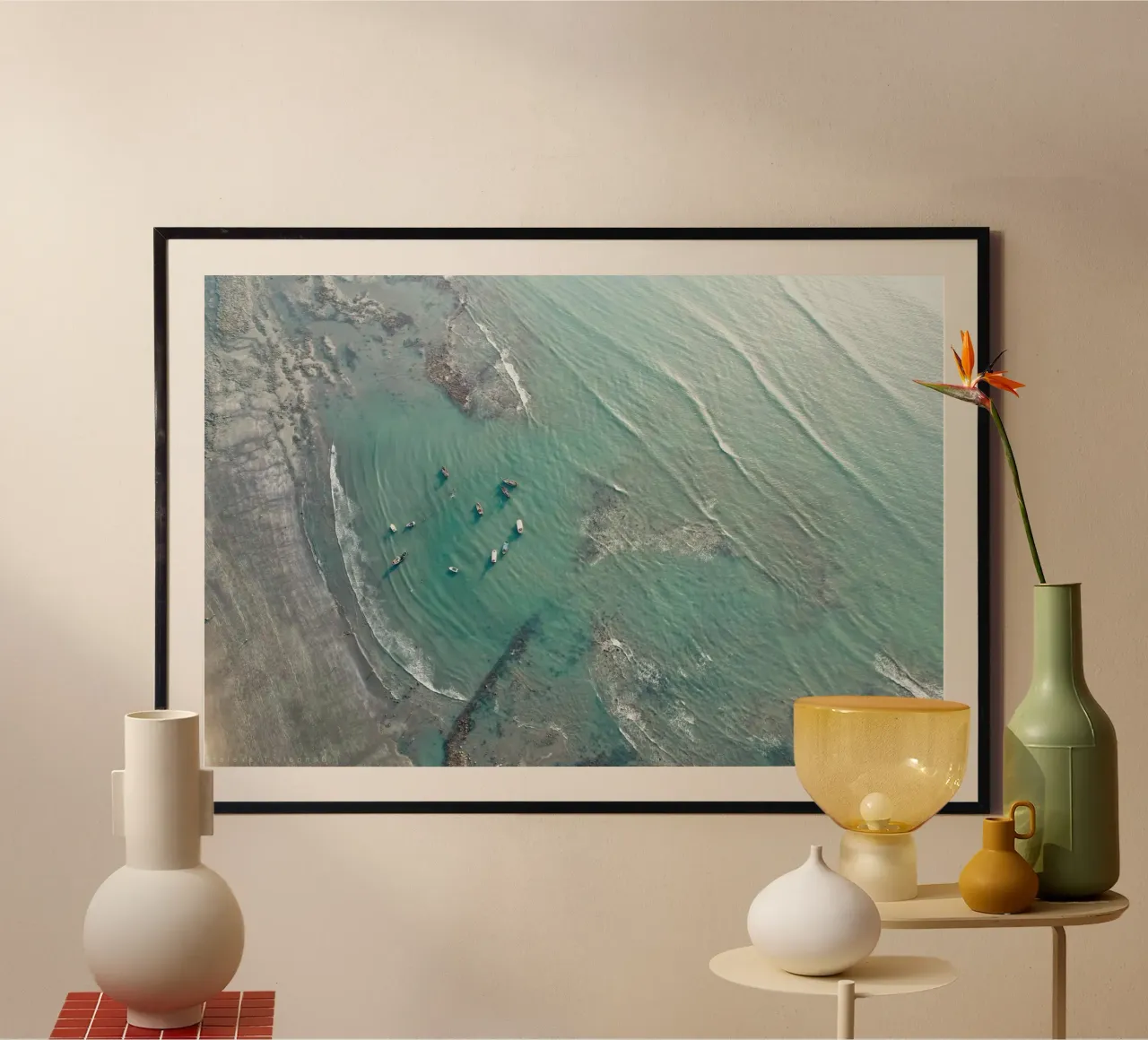 surf horizon poster with plastic frame by Horsire
