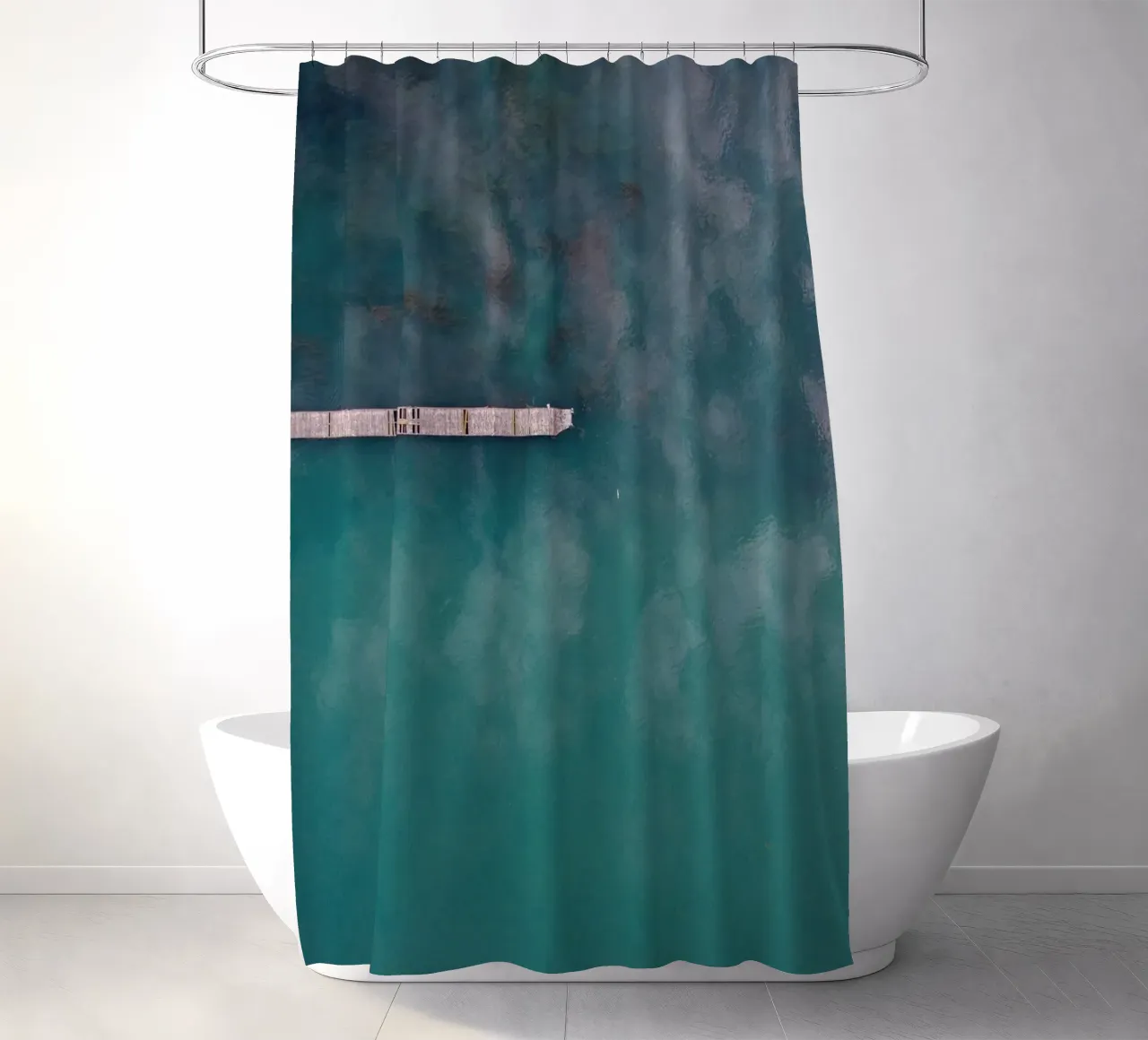 tranquil ripples shower curtain by cofa home