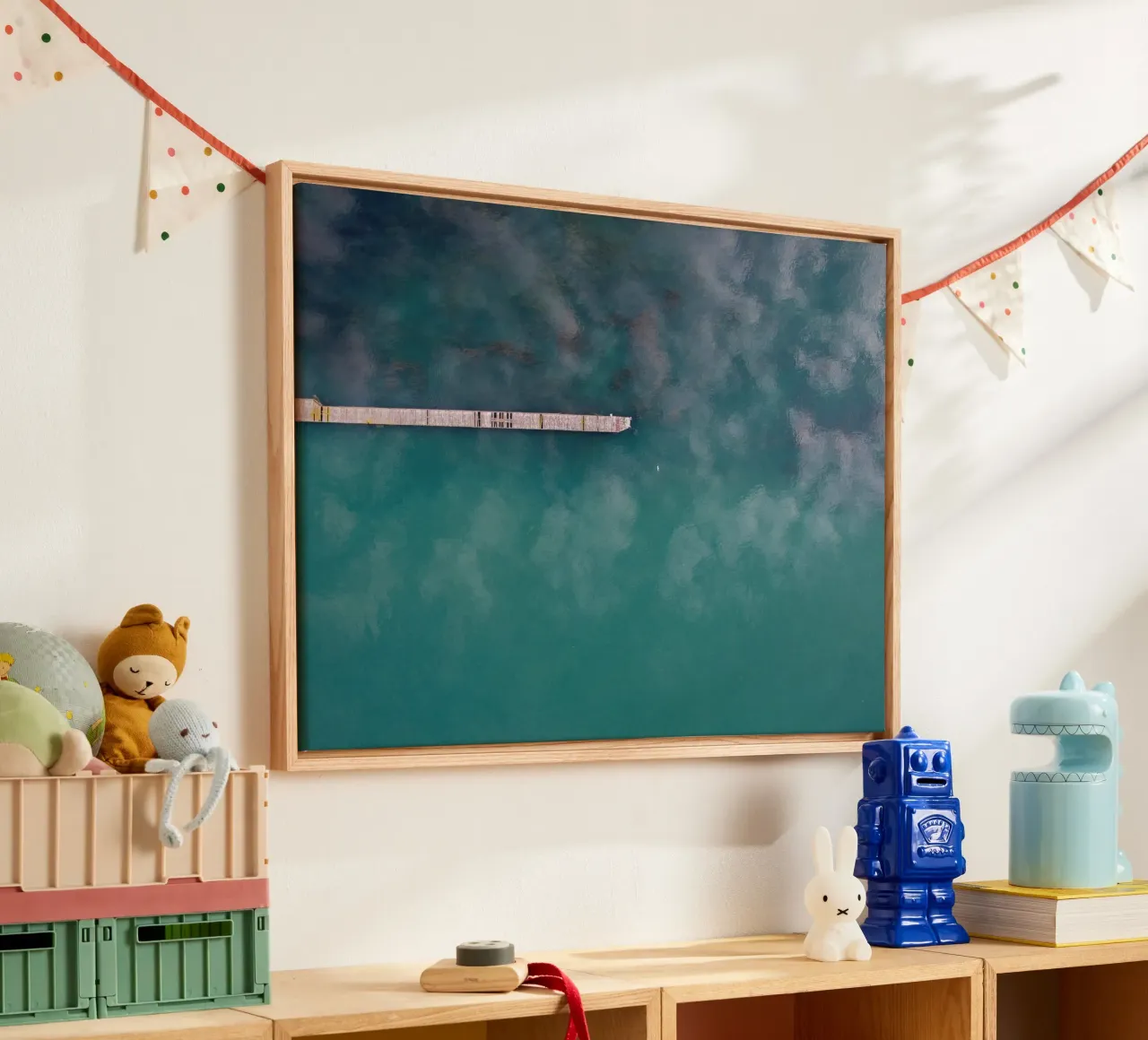 tranquil ripples tela con Cornice a cassetta da cofa home