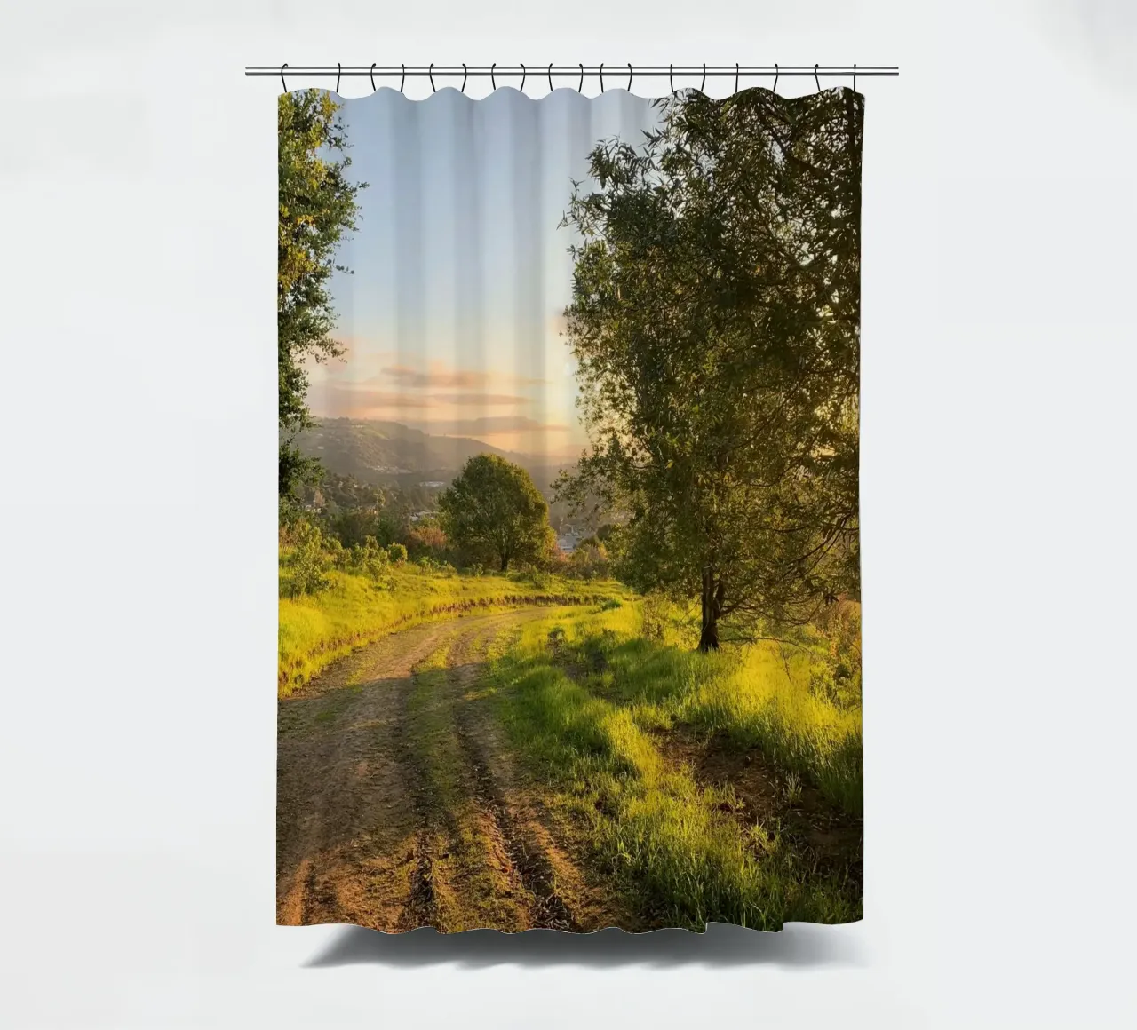 forest sunshine shower curtain by cofa home