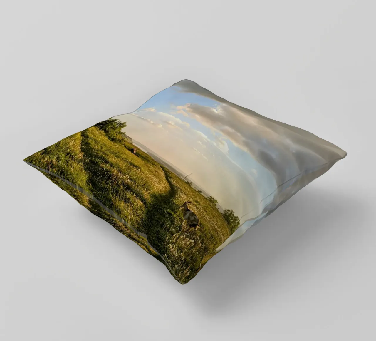 wildflowers sunlight decorative cushion by Horsire