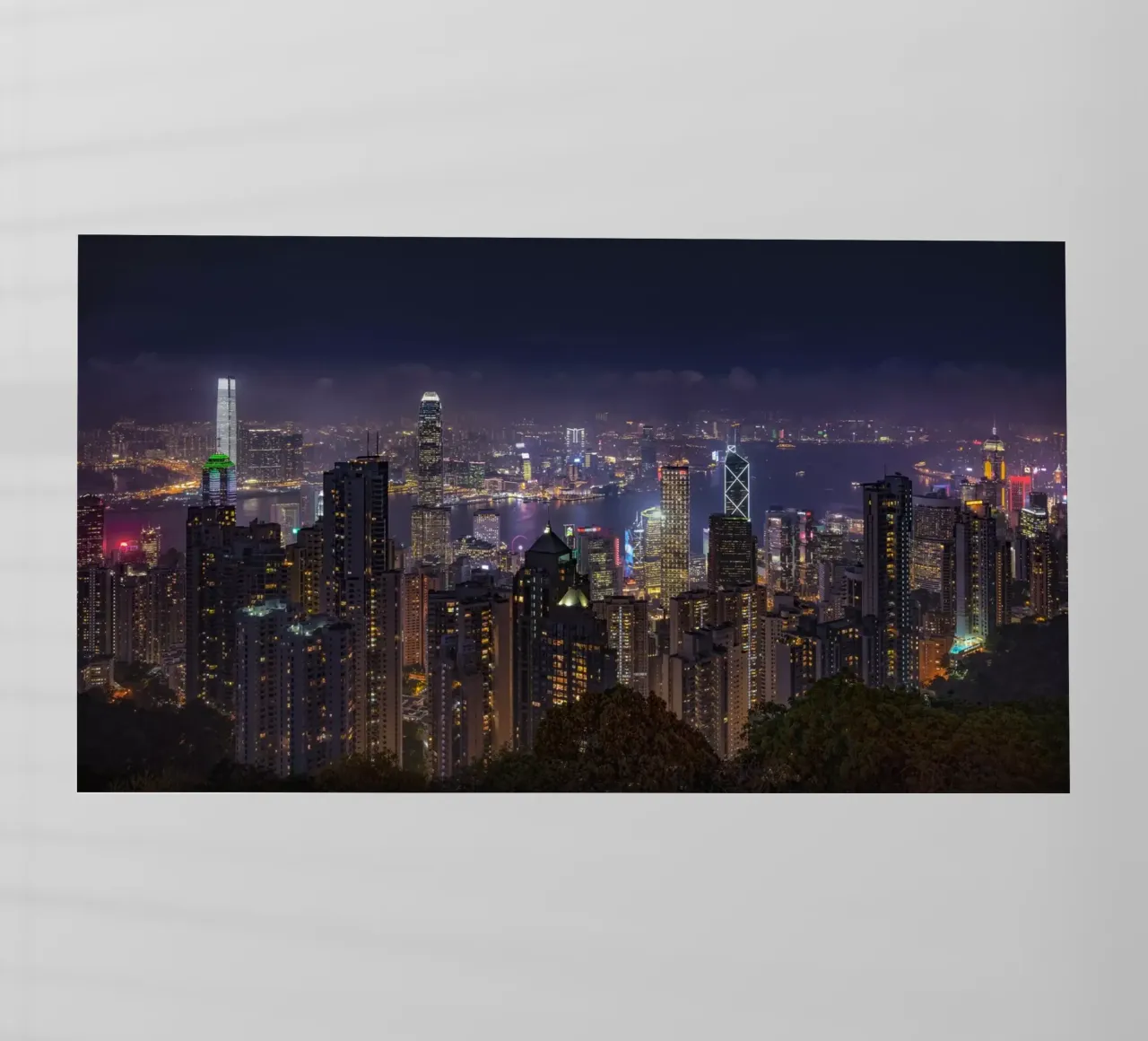 Hongkong di notte pellicola backlit da thetraveller