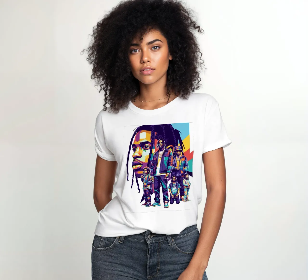 Travis Scott evolution t-shirt da donna da Hantamrata