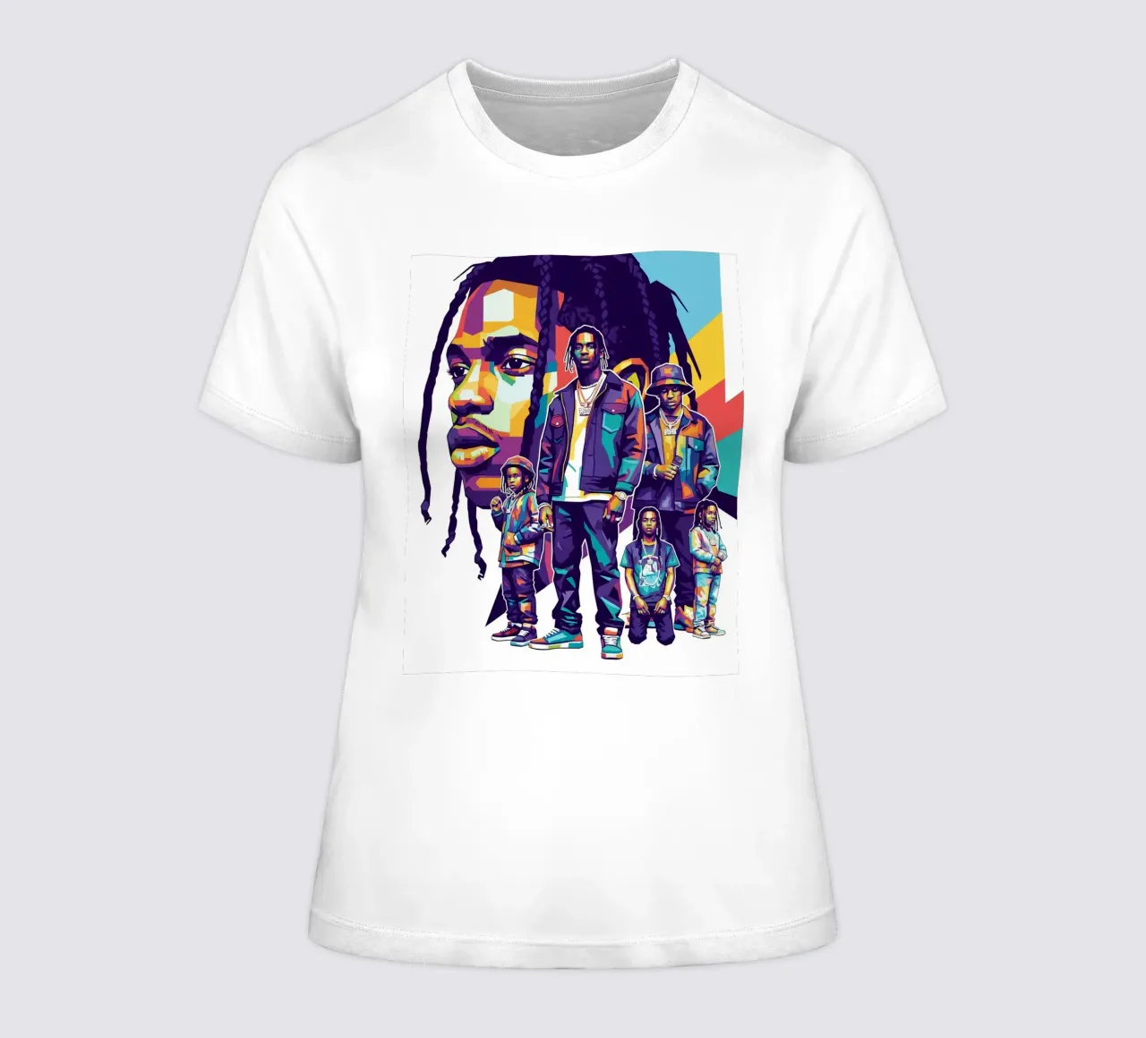 Travis Scott evolution t-shirt da donna da Hantamrata