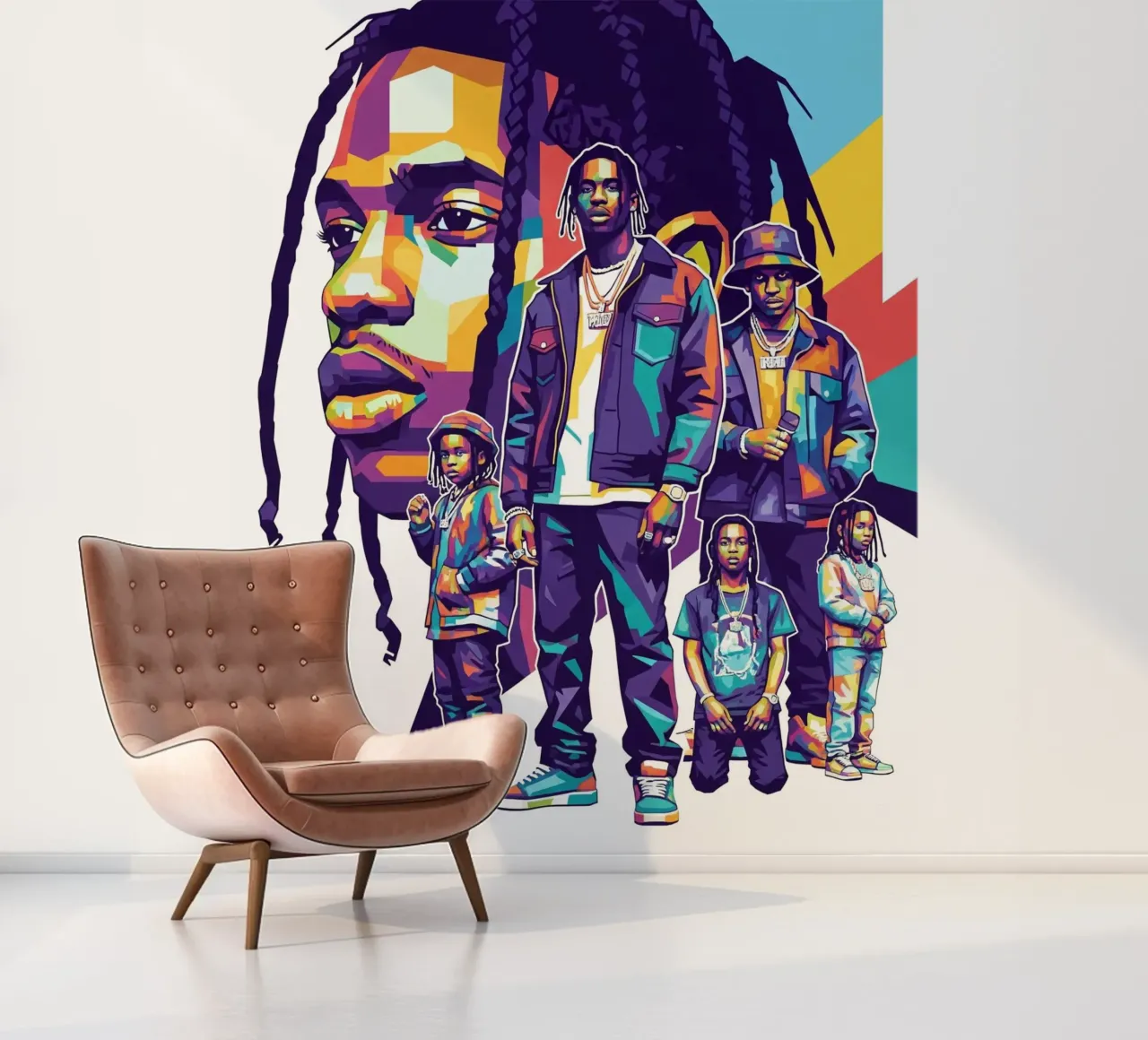 Travis Scott evolution fotobehang van Hantamrata