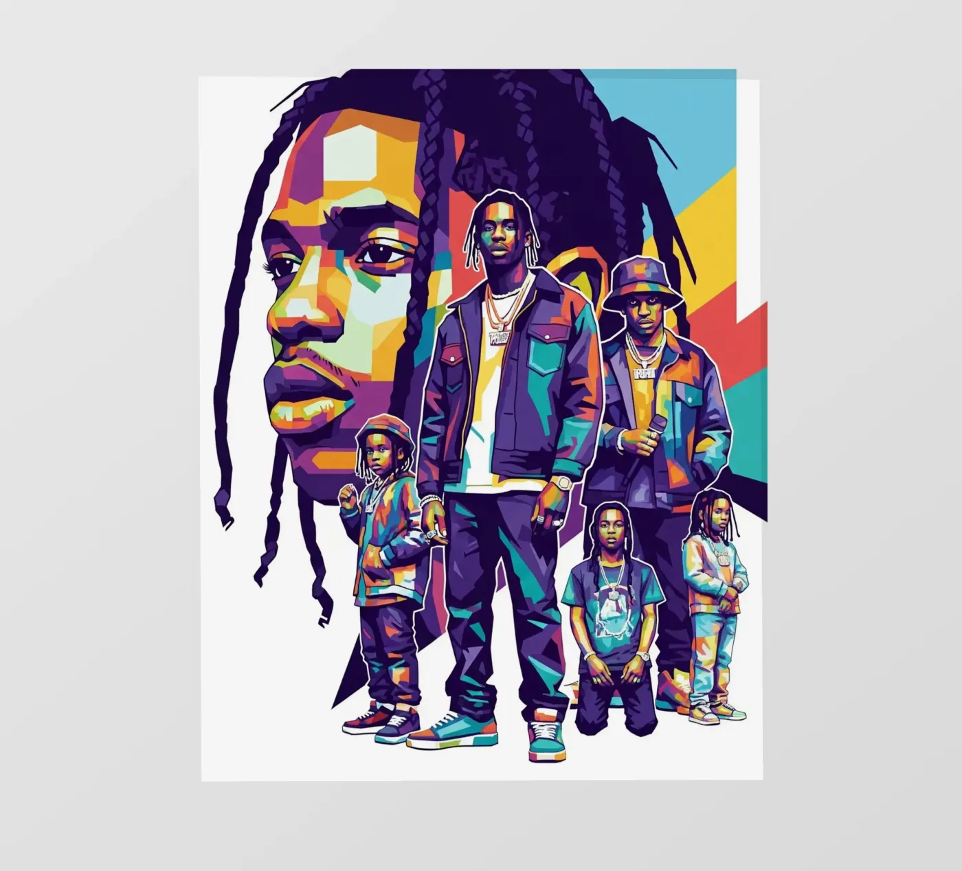 Travis Scott evolution fotobehang van Hantamrata