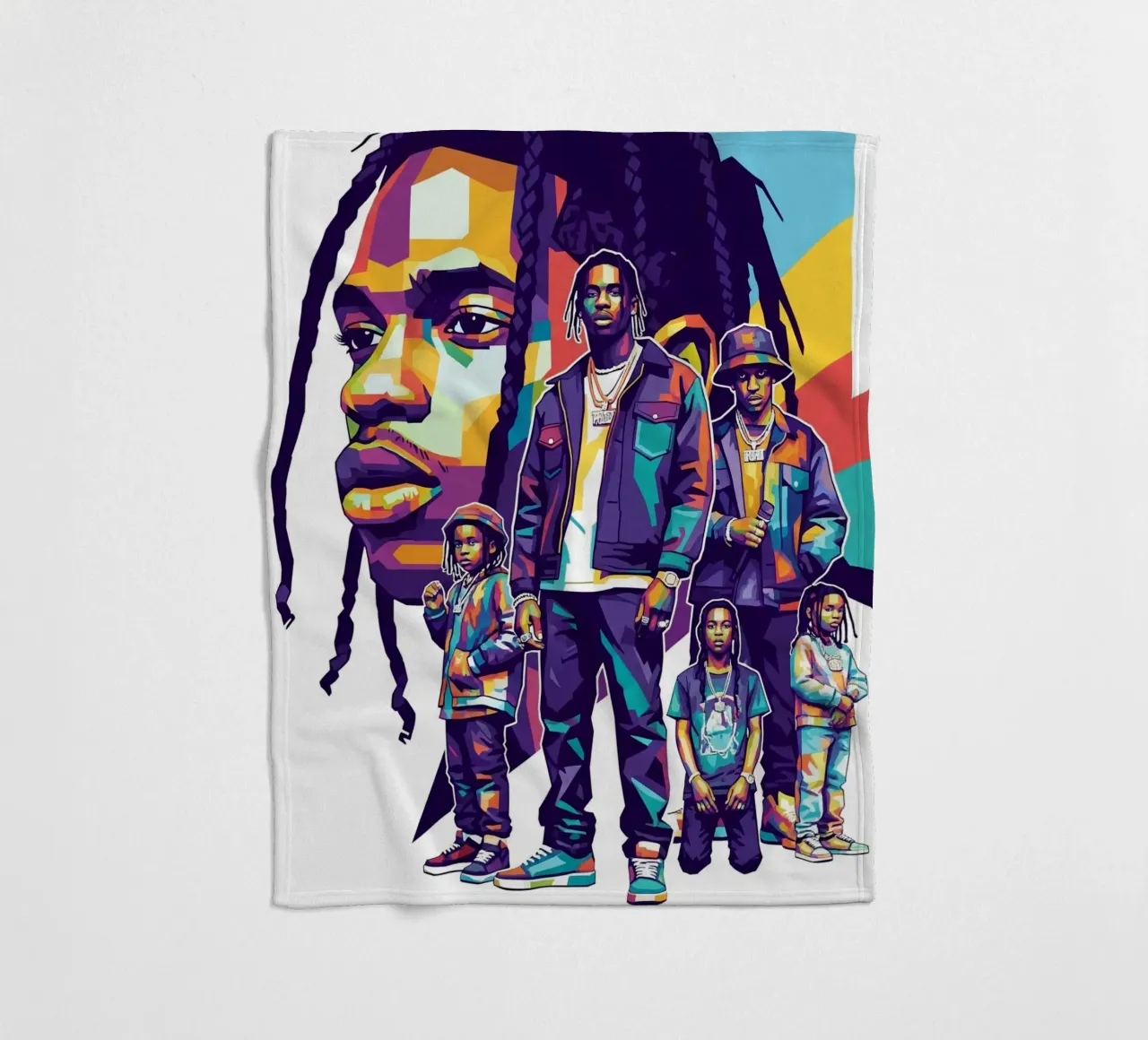 Travis Scott evolution fleece blanket by Hantamrata