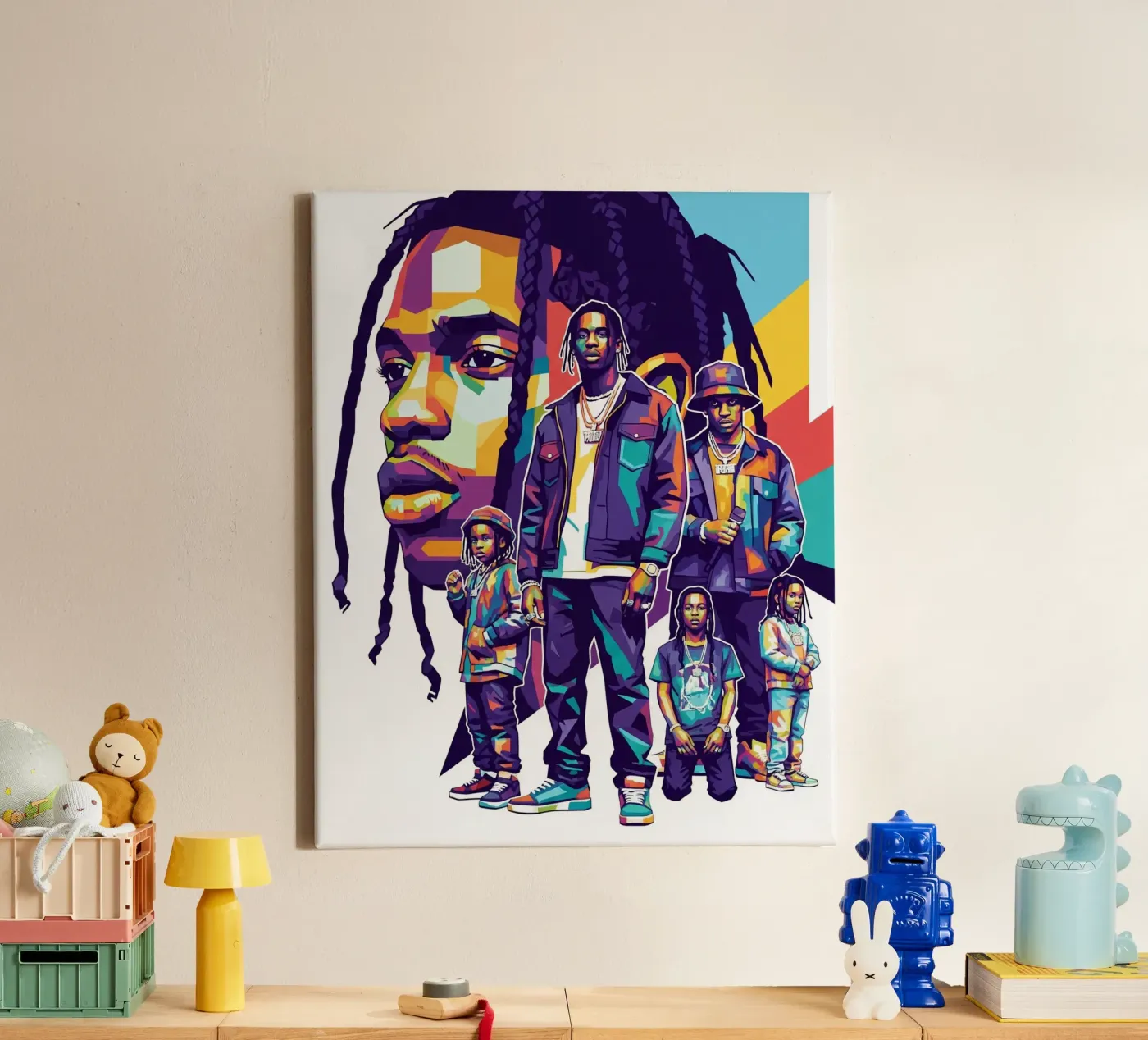 Travis Scott evolution canvas by Hantamrata