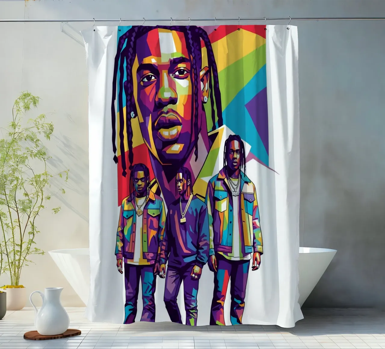 Travis Scott art tenda da doccia da Hantamrata