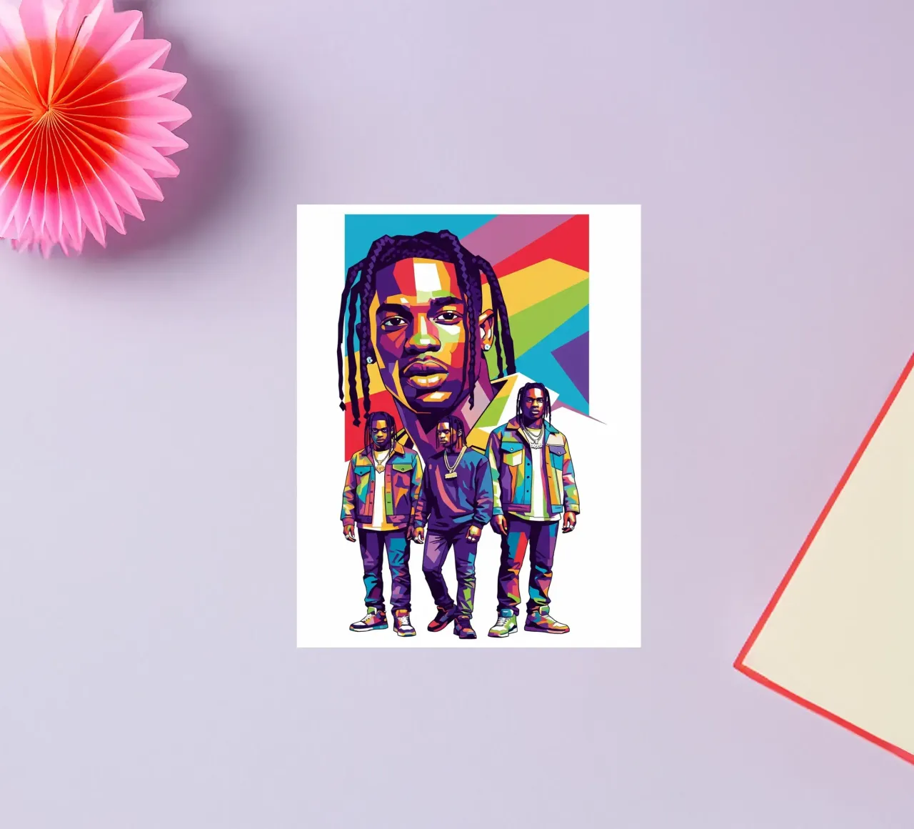 Travis Scott art adesivo da Hantamrata