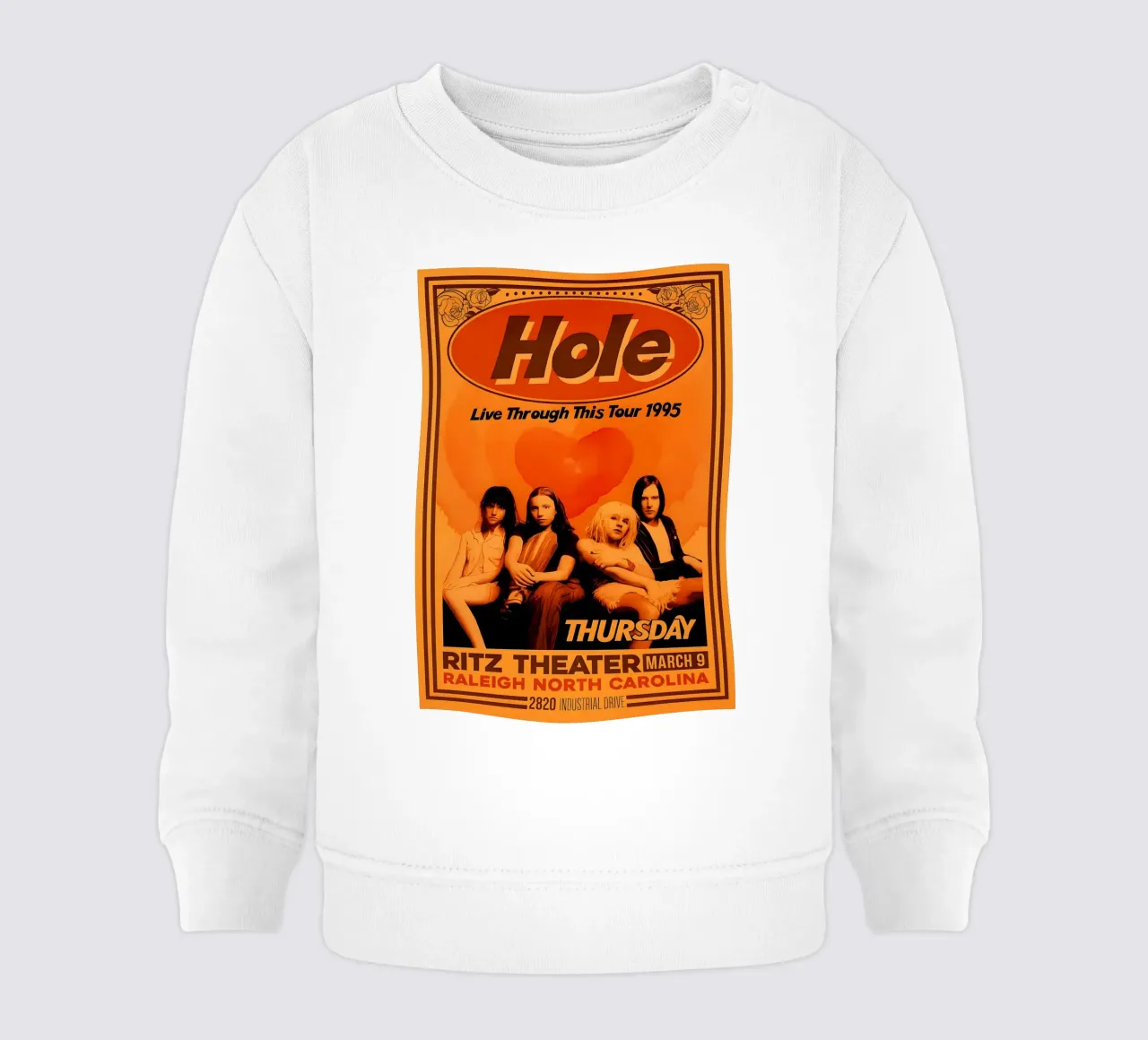 Hole live through this tour 1995 felpa neonato da DGUnder