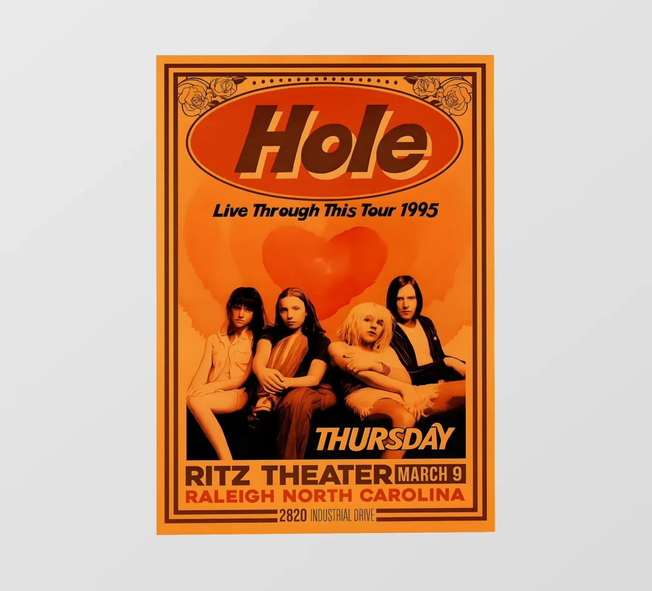 Hole live through this tour 1995 telo in pvc da DGUnder