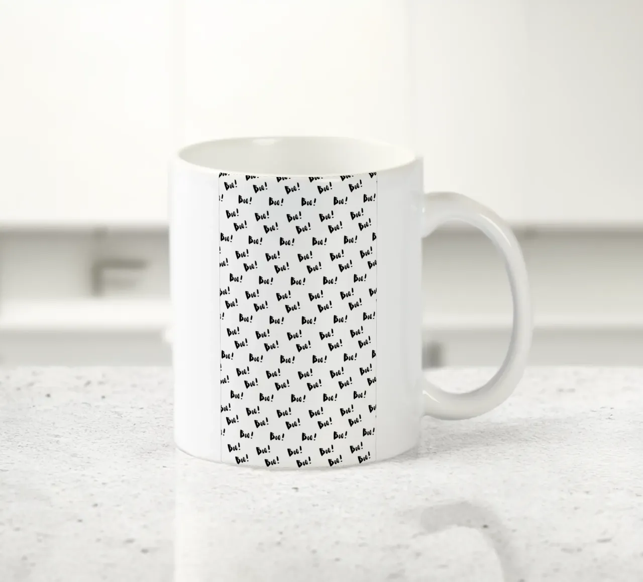 Boo! Muster ceramic mug by Brushmeetspaper