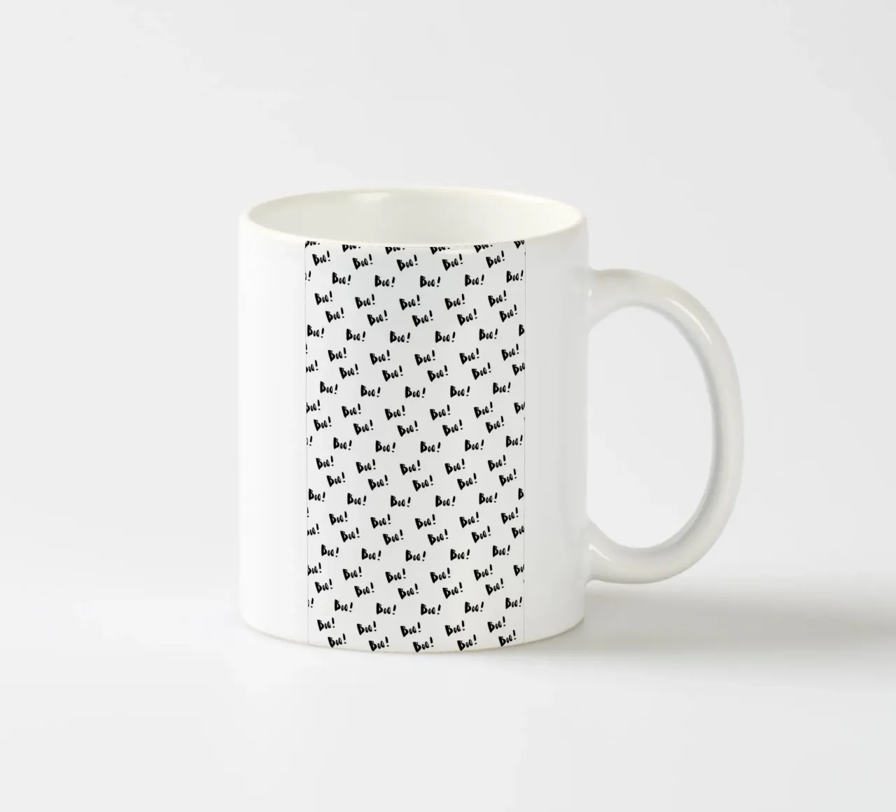Boo! Muster ceramic mug by Brushmeetspaper