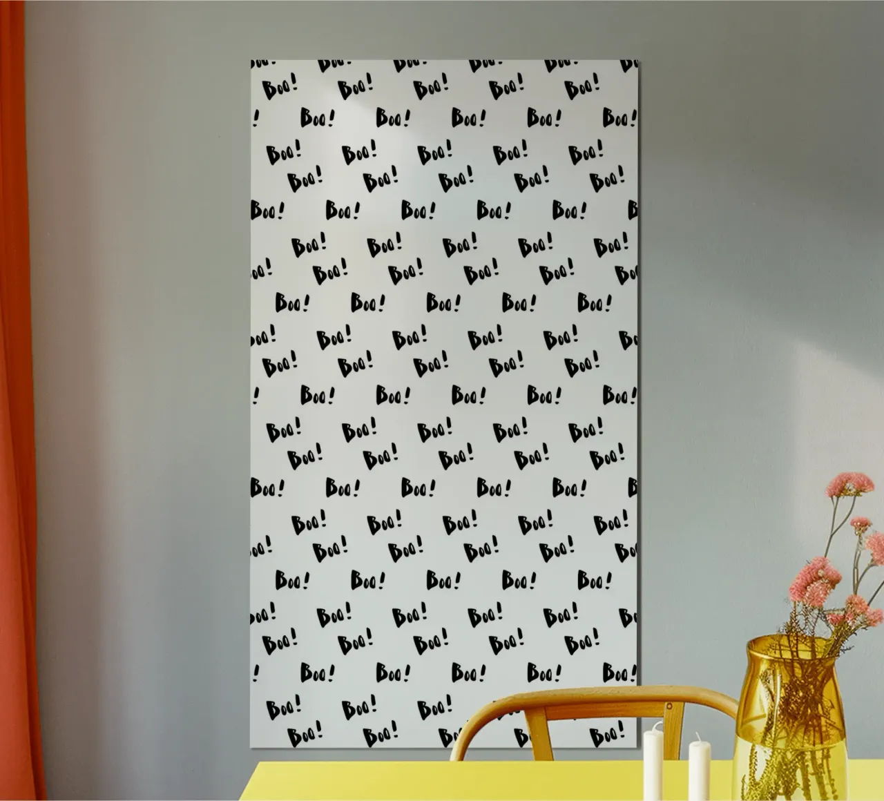 Boo! Muster poster con telaio in plastica da Brushmeetspaper