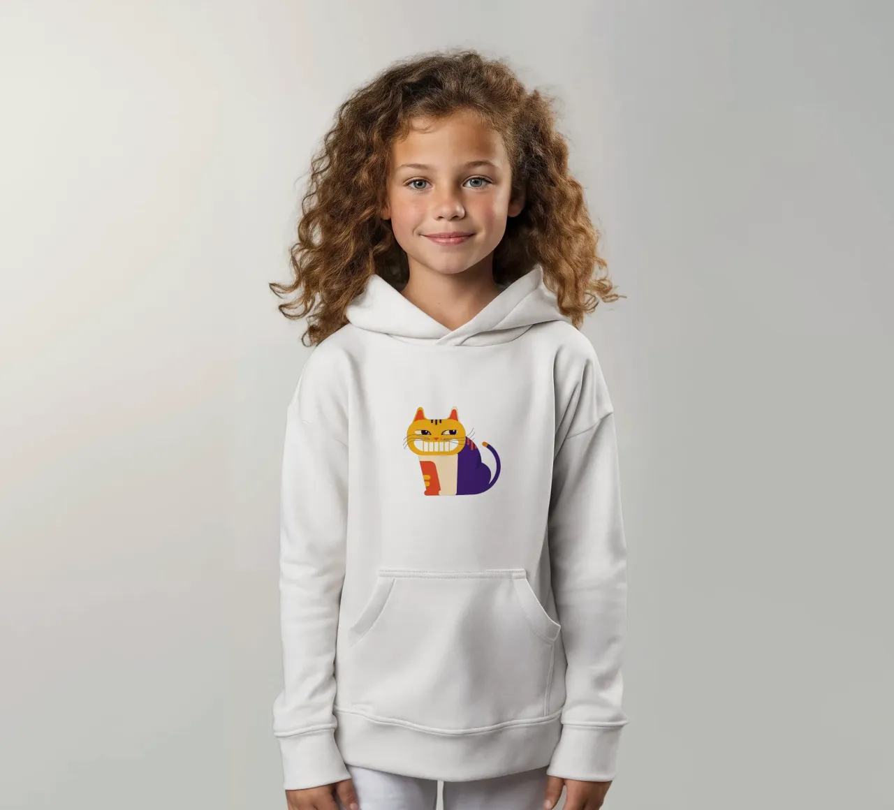 Grinsekatze bold felpa bambino con cappuccio da DARIA IVANOVNA