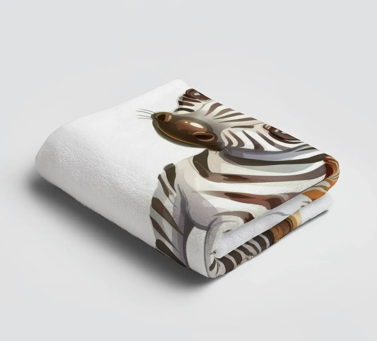 Mignon bébé zèbre debout sur un sol sablonneux avec une courte crinière serviette de bain de DesignDoodle