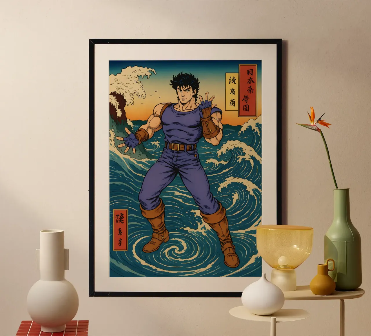 Vintage Jojo Jonathan Joestar Japan Art poster da KakiHanryJP