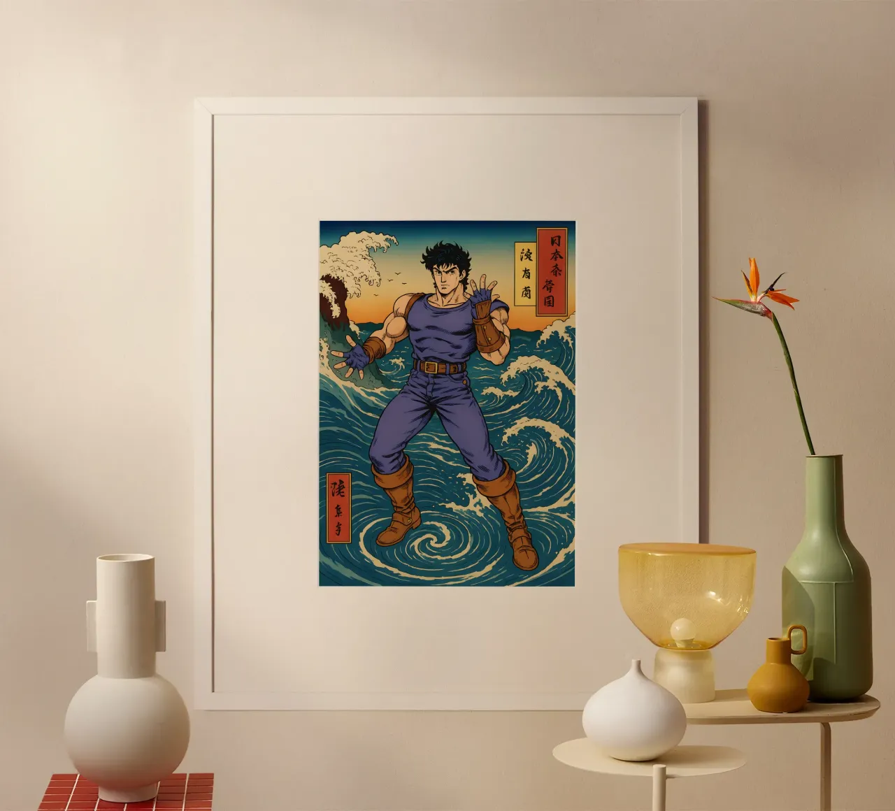 Vintage Jojo Jonathan Joestar Japan Art poster da KakiHanryJP