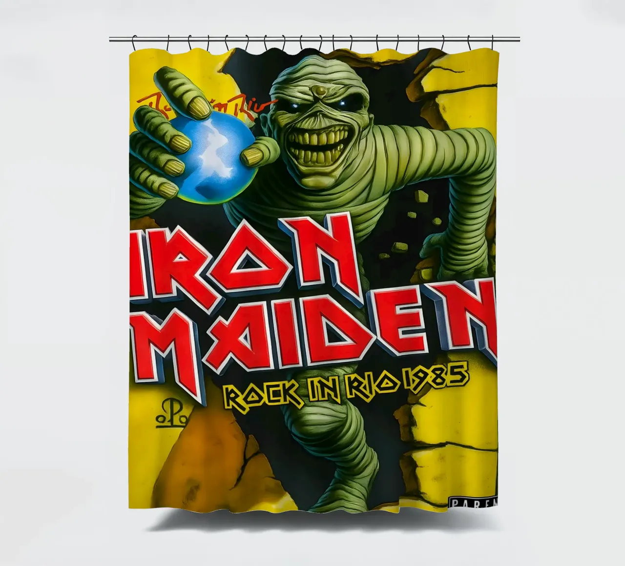 Iron Maiden Rock in Rio 1985 Posters tenda da doccia da DGUnder