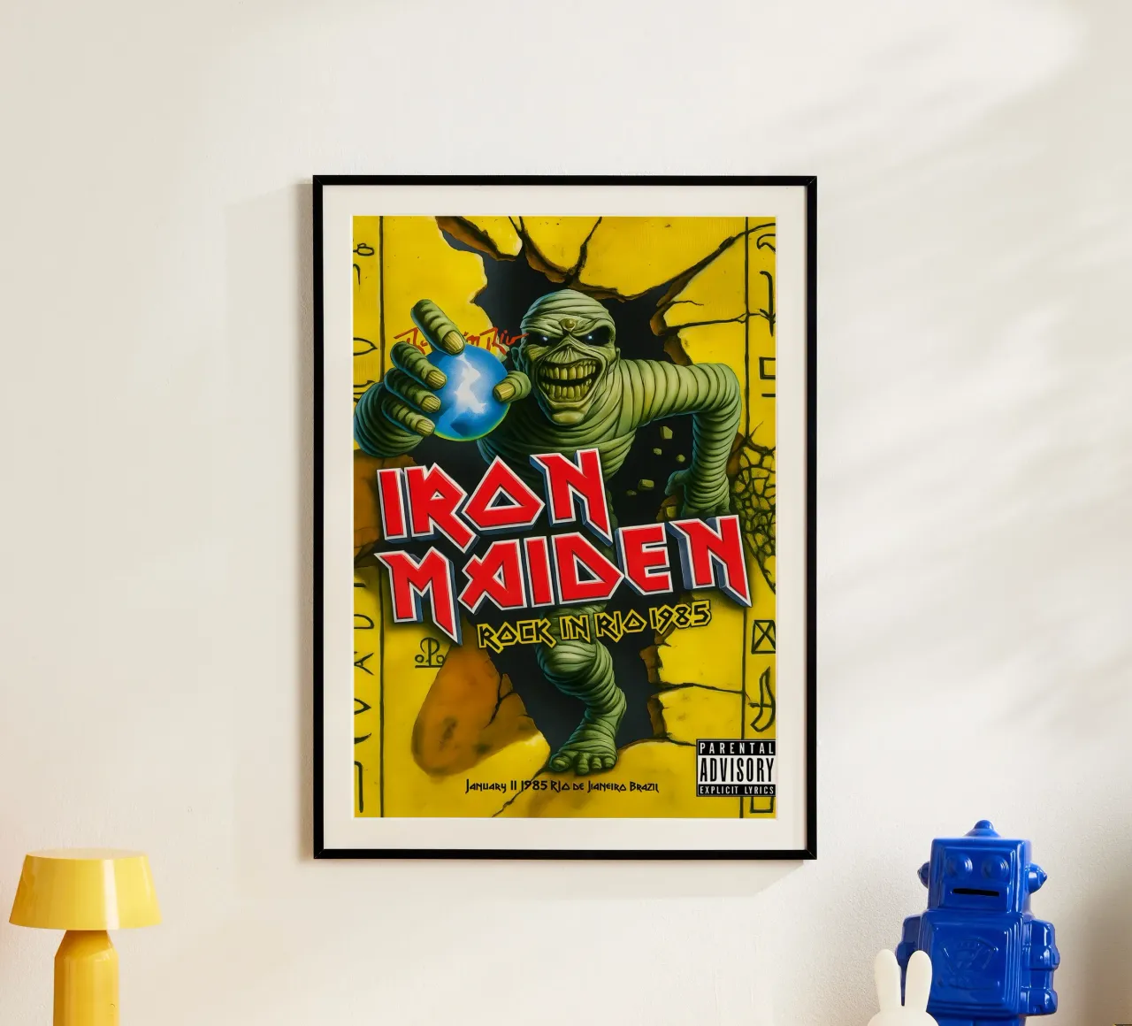Iron Maiden Rock in Rio 1985 Posters poster con telaio in legno da DGUnder