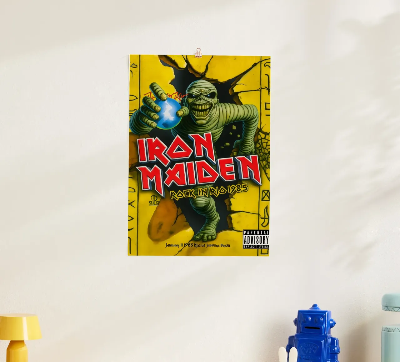 Iron Maiden Rock in Rio 1985 Posters poster con telaio in legno da DGUnder