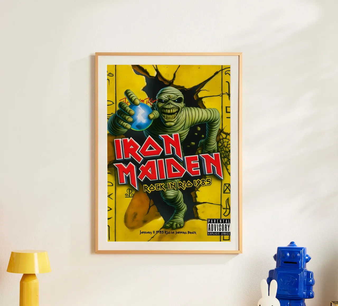 Iron Maiden Rock in Rio 1985 Posters poster con telaio in legno da DGUnder