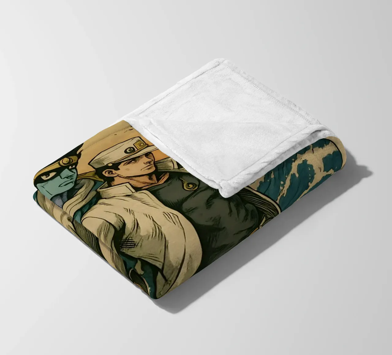 Vintage Jojo Kujo Jotaro Japan Art coperta in pile da KakiHanryJP