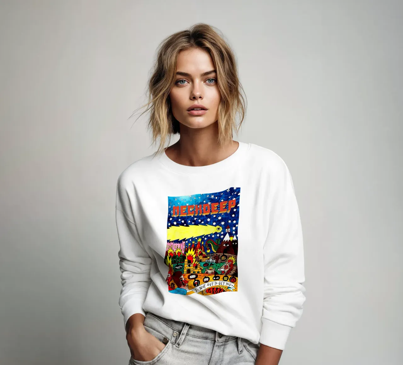 Neck Deep Cover Album sweatshirt by Musadad Shop