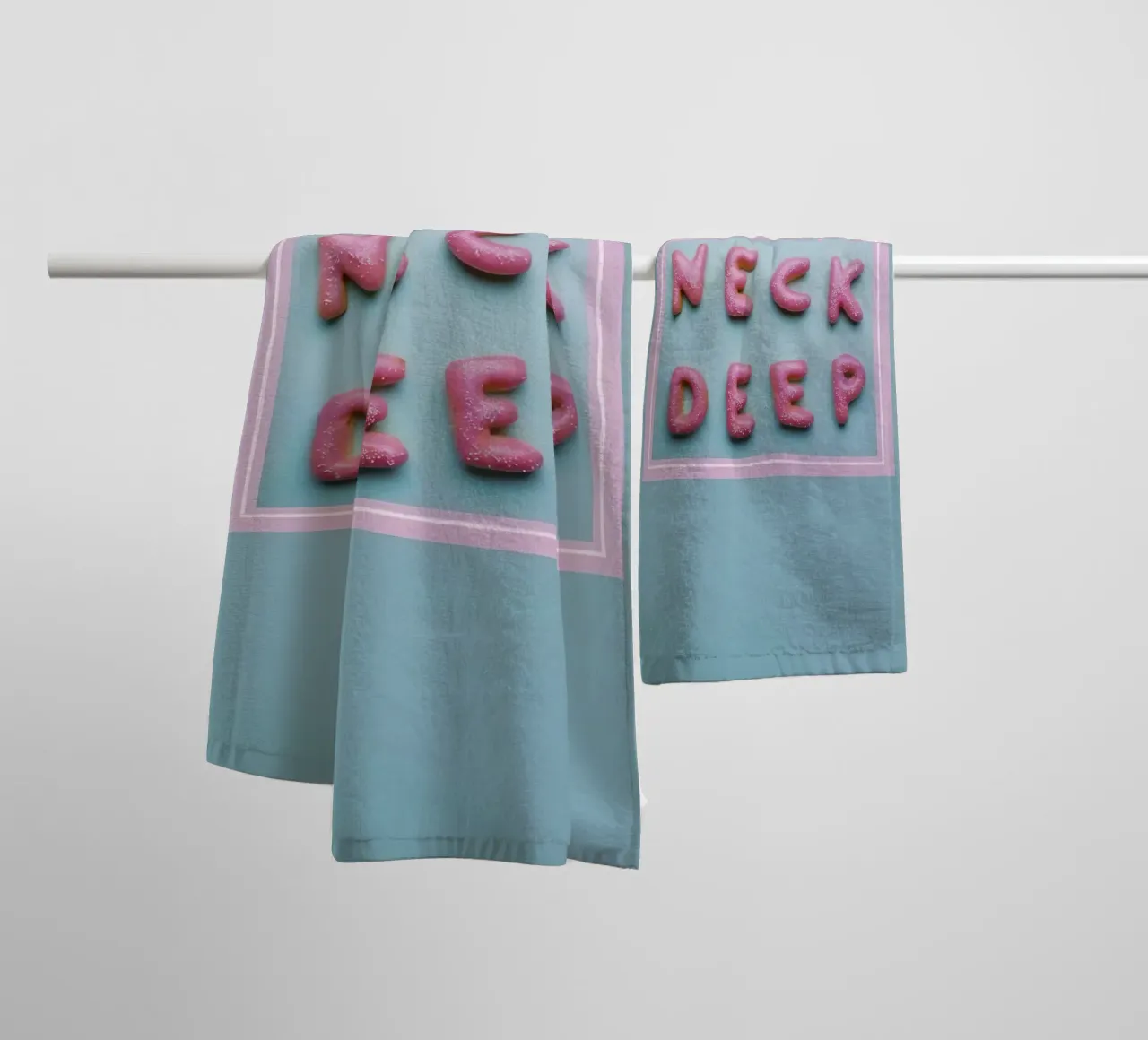 Neck Deep asciugamano da bagno da Musadad Shop