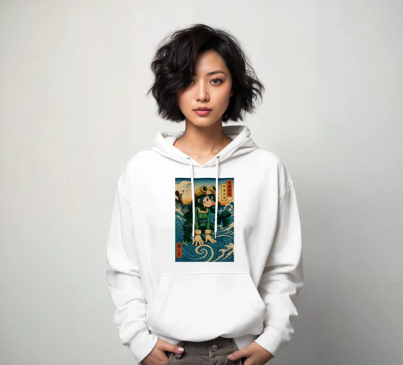 Vintage Asui Tsuyu Japan Art felpa con cappuccio da KakiHanryJP