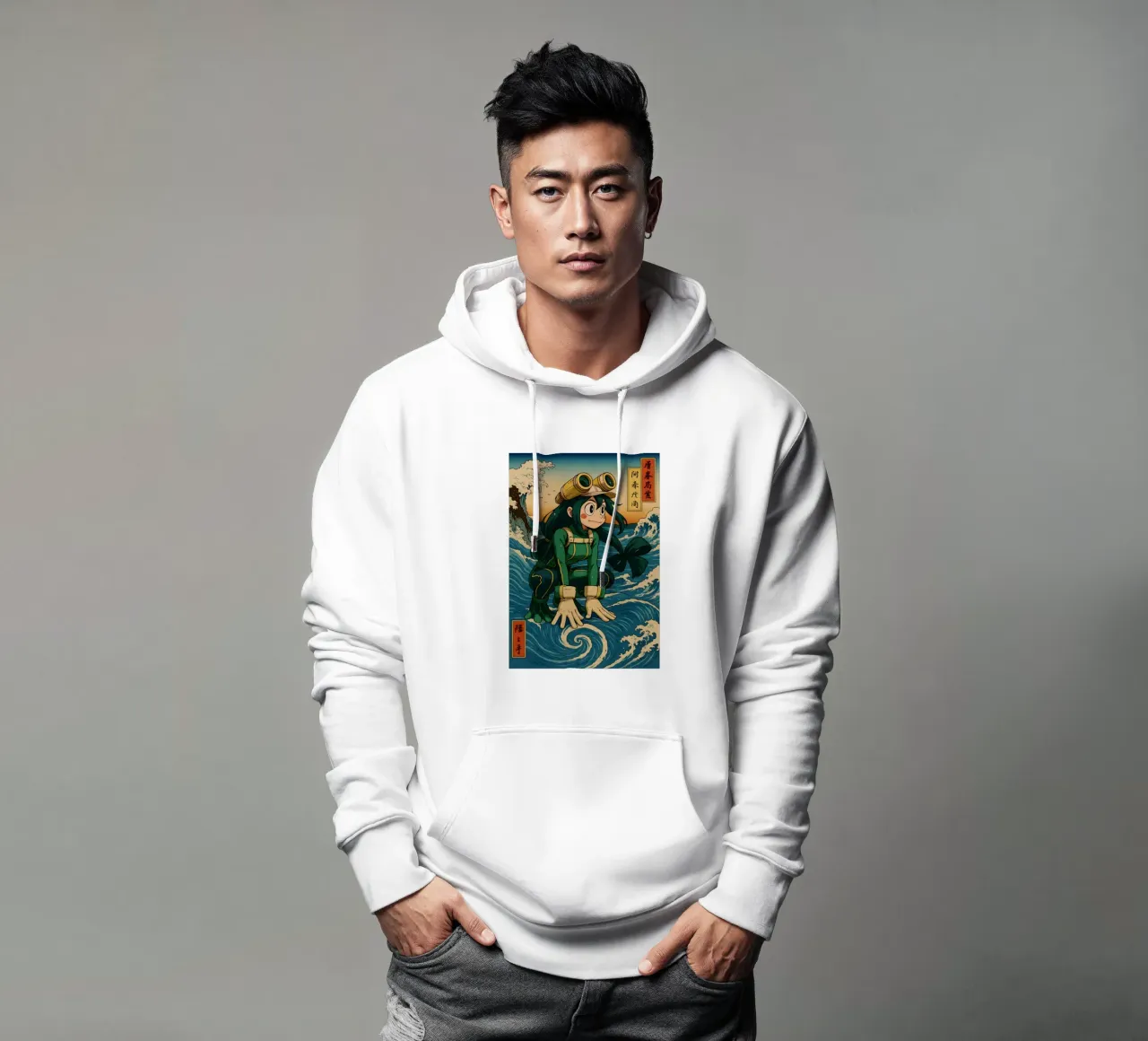 Vintage Asui Tsuyu Japan Art felpa con cappuccio da KakiHanryJP