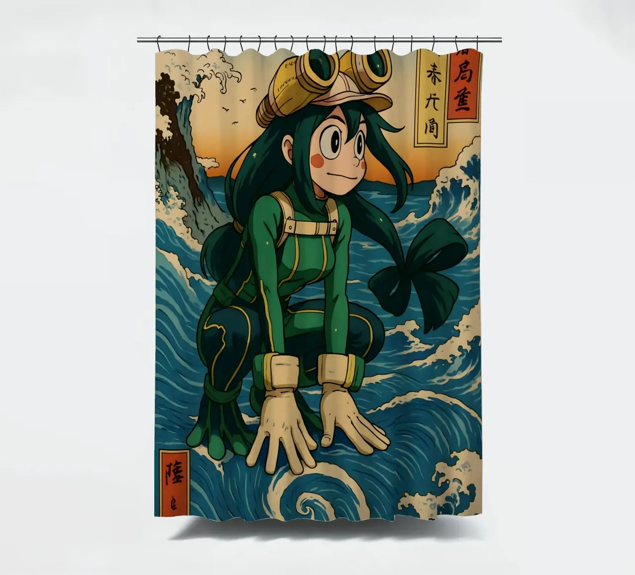 Vintage Asui Tsuyu Japan Art tenda da doccia da KakiHanryJP