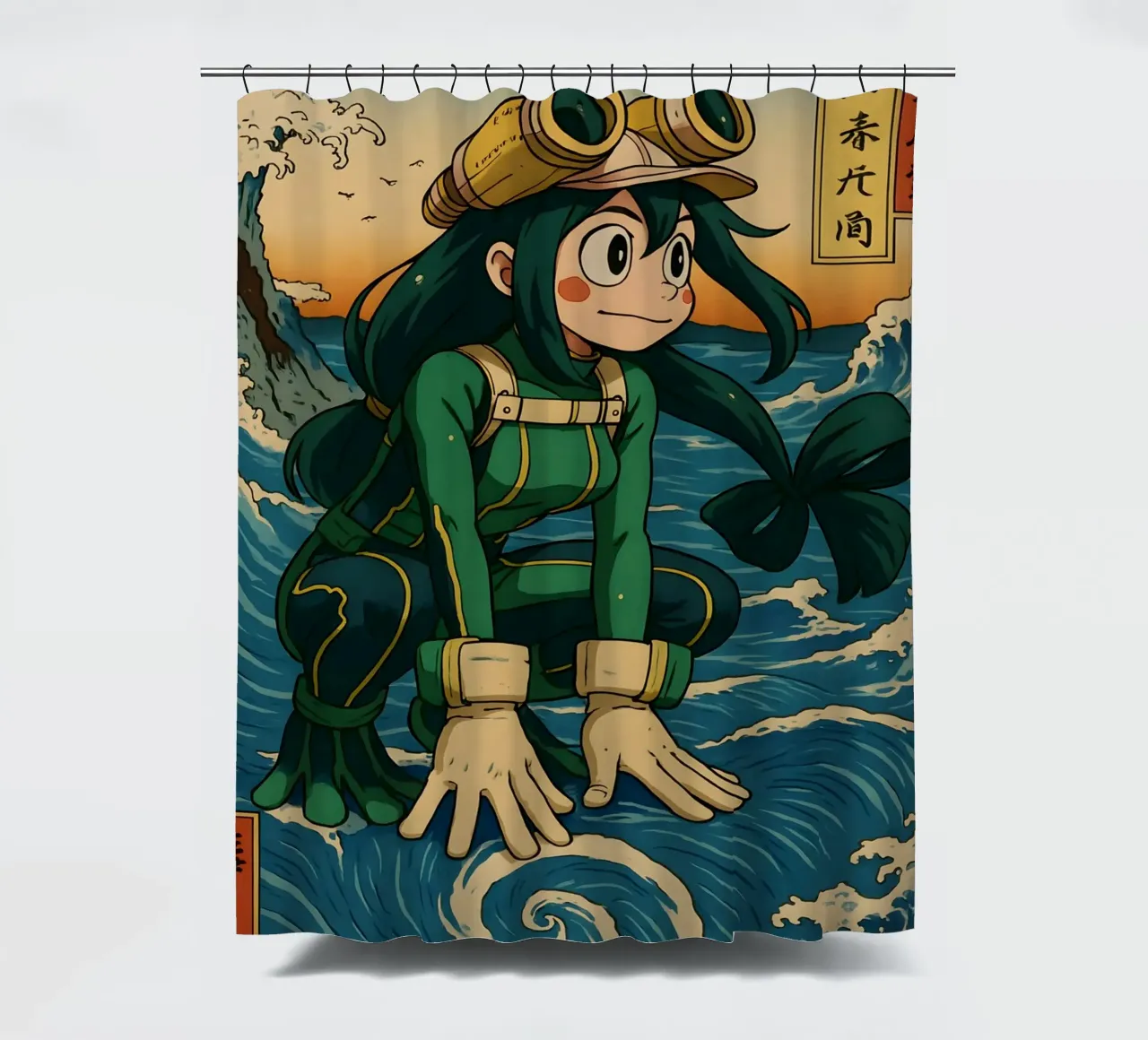 Vintage Asui Tsuyu Japan Art tenda da doccia da KakiHanryJP
