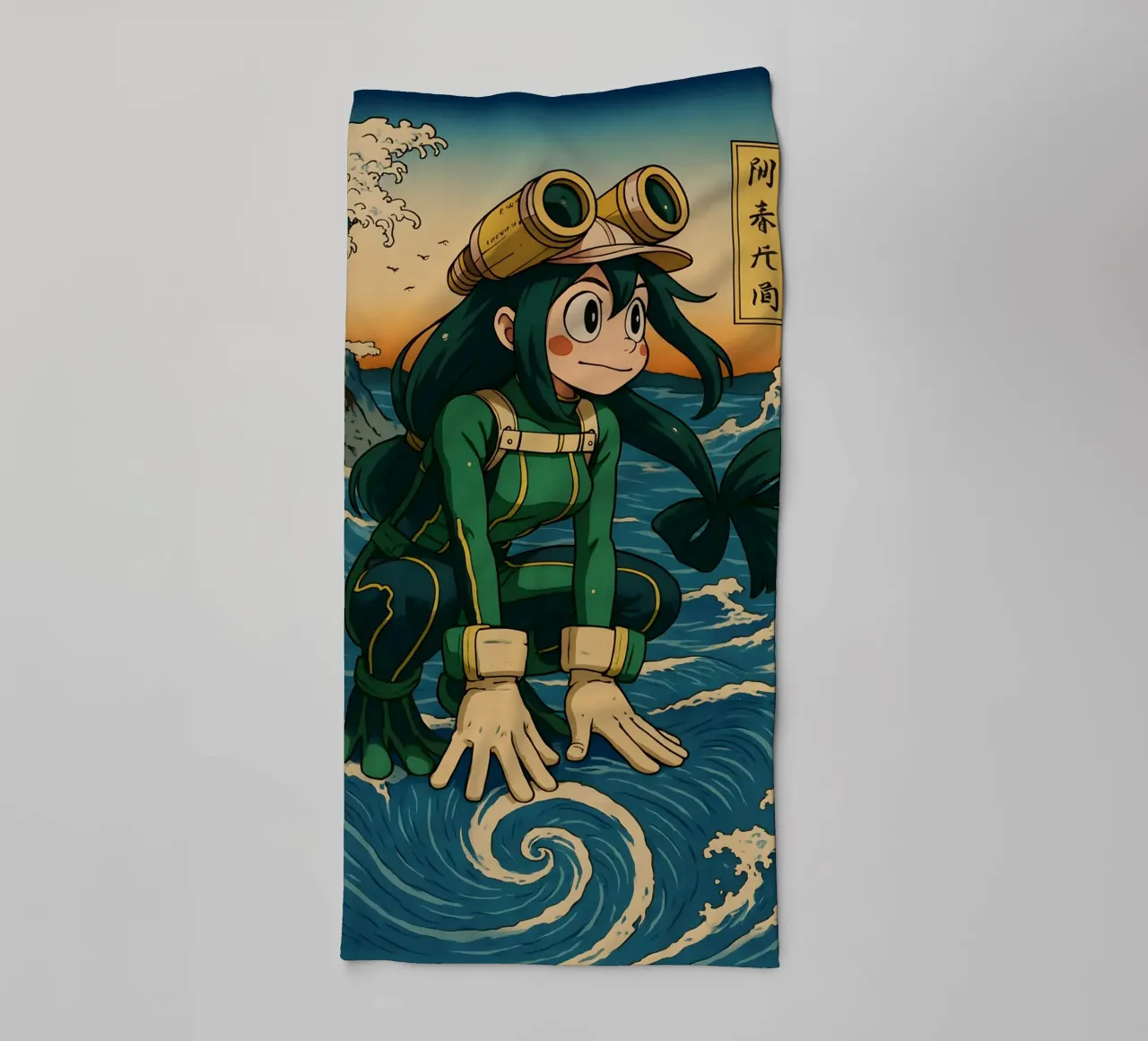 Vintage Asui Tsuyu Japan Art asciugamano da bagno da KakiHanryJP