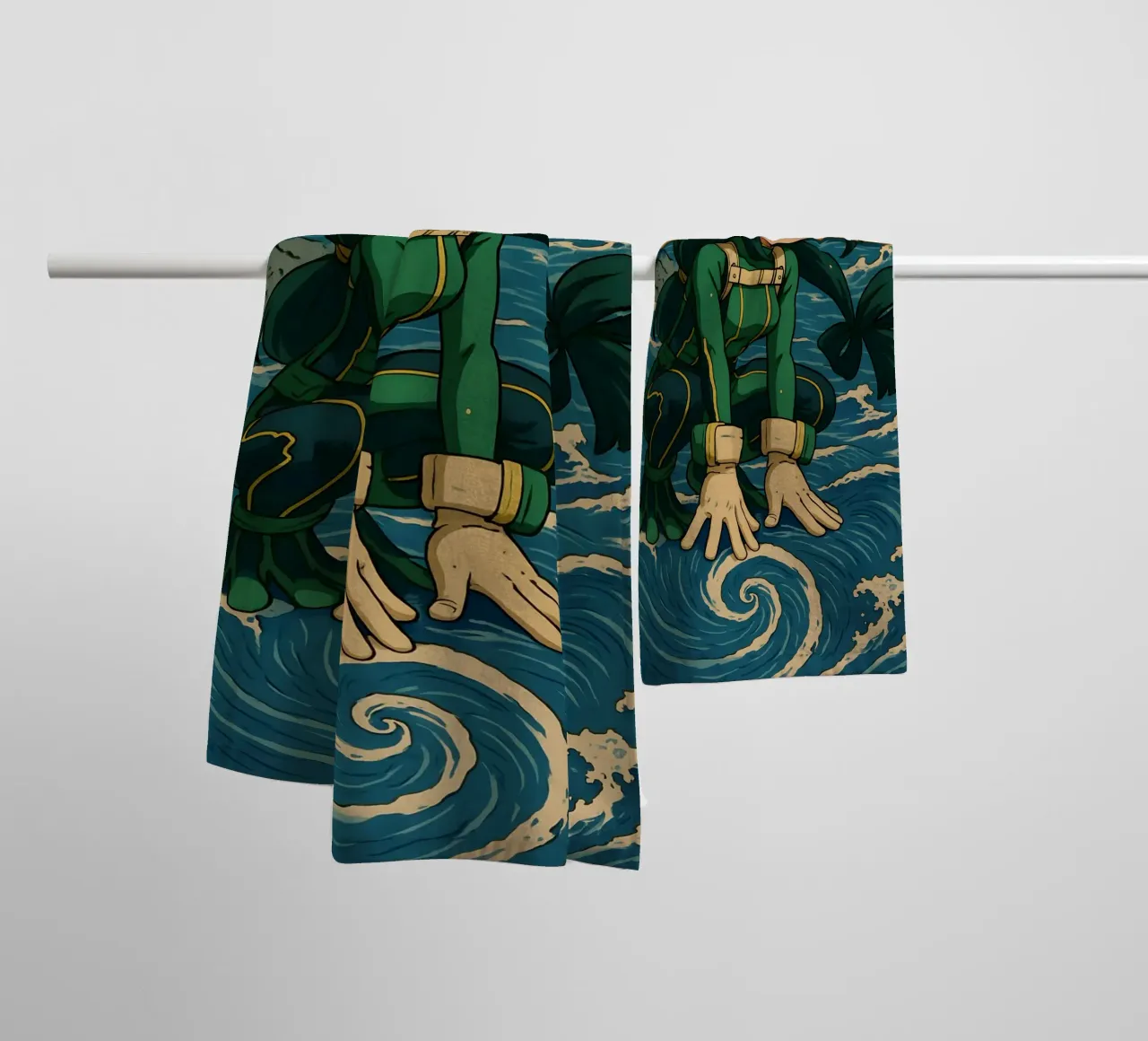 Vintage Asui Tsuyu Japan Art asciugamano da bagno da KakiHanryJP