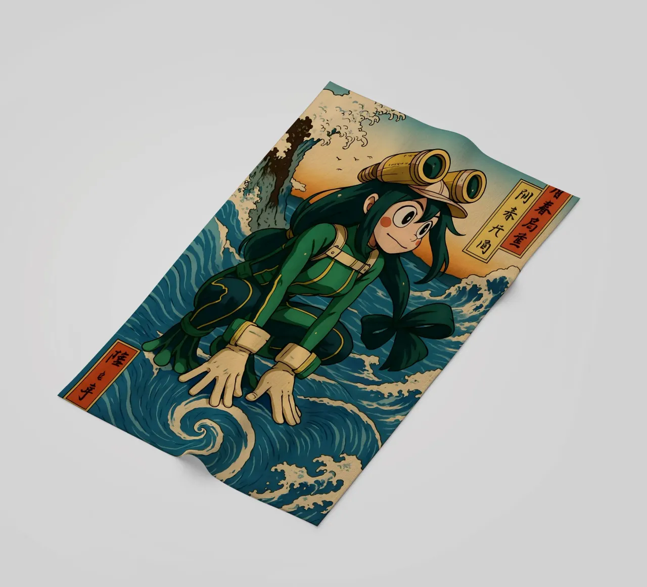 Vintage Asui Tsuyu Japan Art telo mare da KakiHanryJP