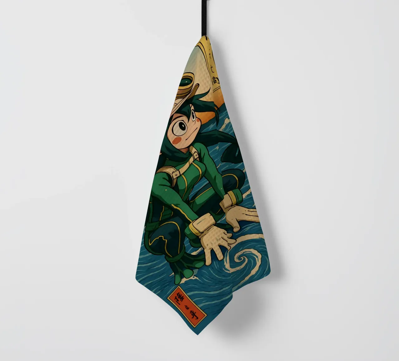 Vintage Asui Tsuyu Japan Art canovaccio da cucina da KakiHanryJP