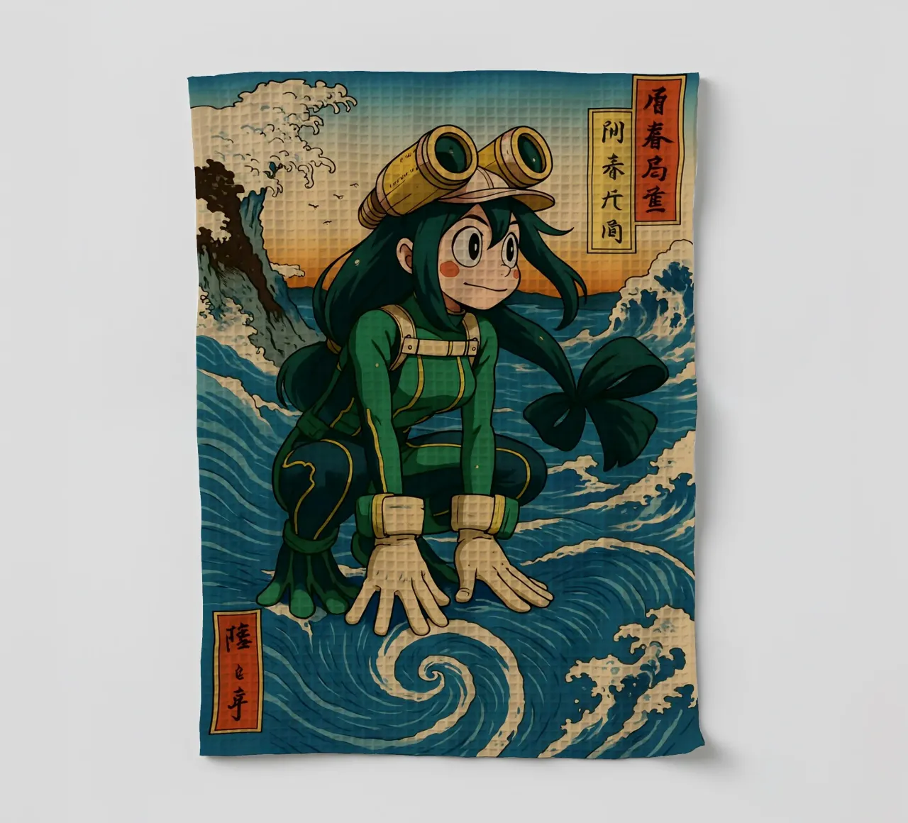 Vintage Asui Tsuyu Japan Art canovaccio da cucina da KakiHanryJP