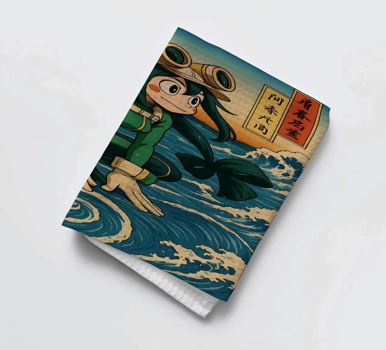 Vintage Asui Tsuyu Japan Art canovaccio da cucina da KakiHanryJP