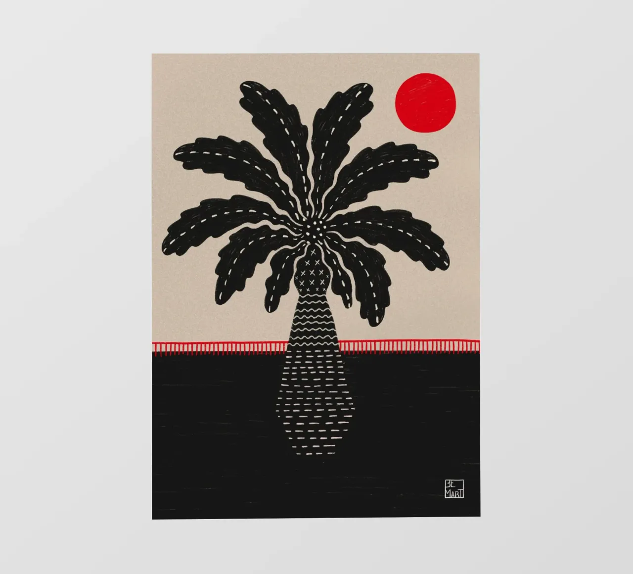 Palm over dried lava pellicola backlit da Be Mart