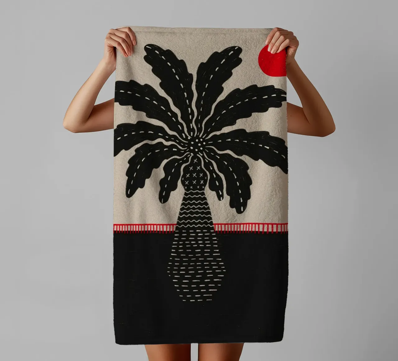 Palm over dried lava asciugamano da bagno da Be Mart