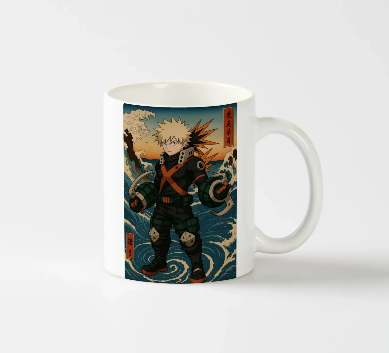 Vintage Bakugo Katsuki Japan Art ceramic mug by KakiHanryJP
