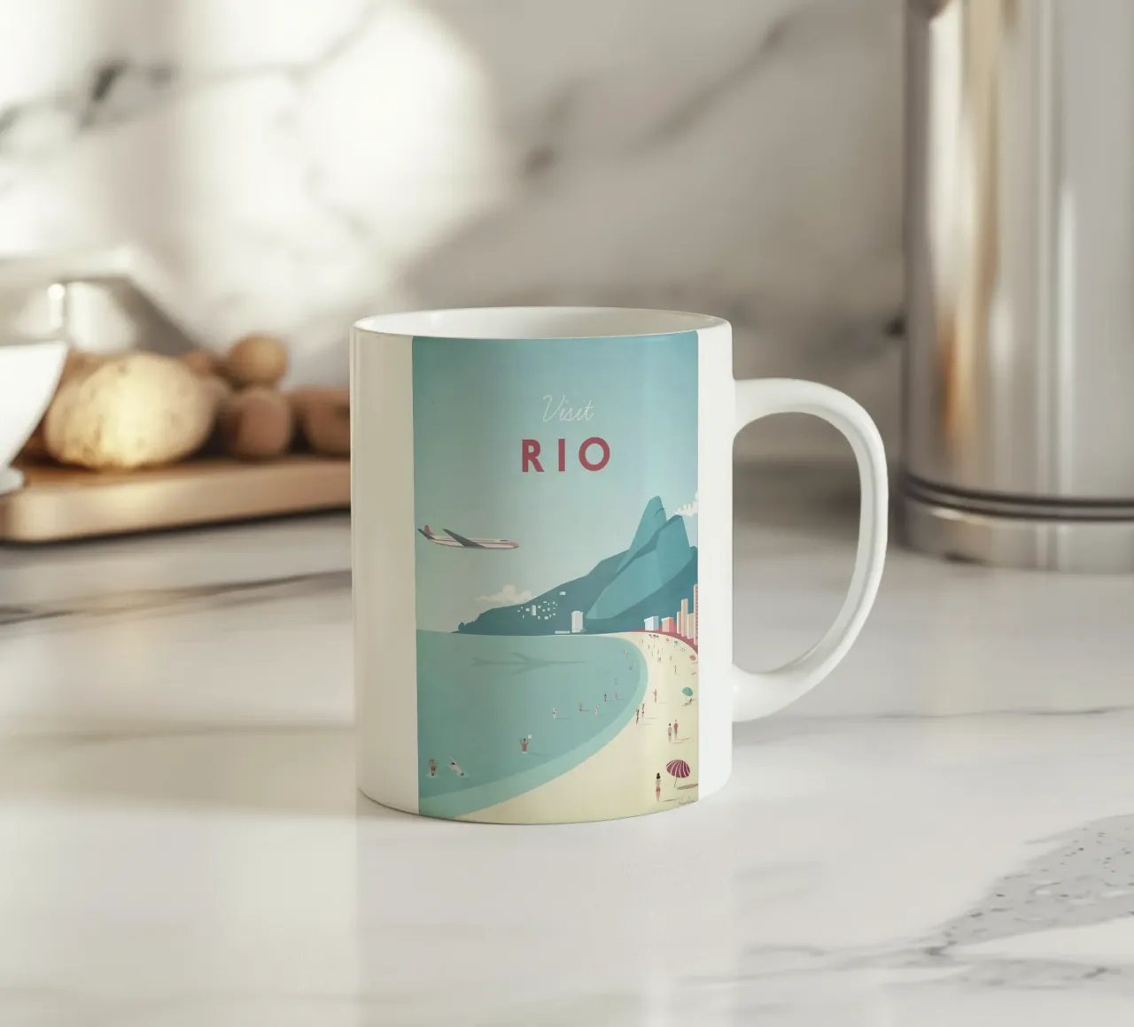 très belle vue de l'avion mug en céramique de damon store
