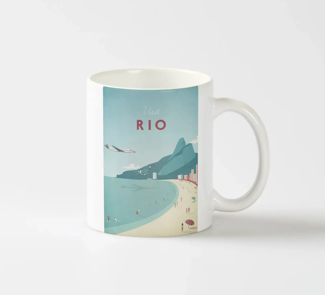 très belle vue de l'avion mug en céramique de damon store