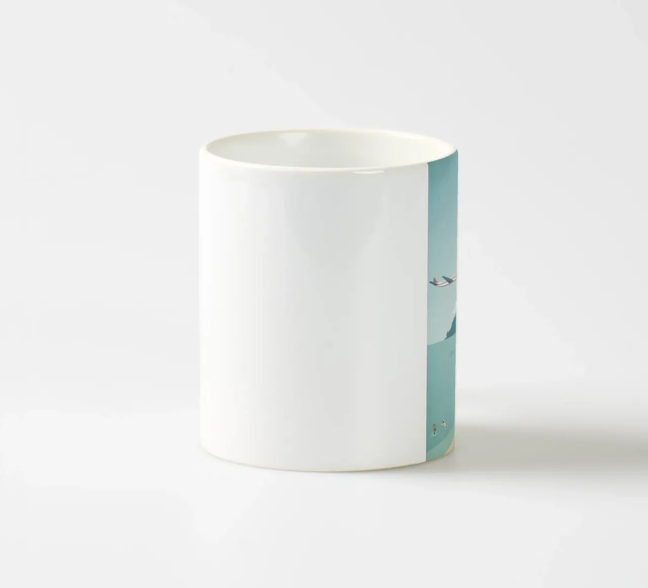 très belle vue de l'avion mug en céramique de damon store